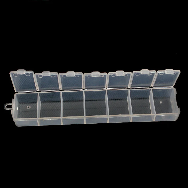 

7 Cell 3.3*15cm Storage/Box Jewelry Ring Earrings Boxes Very Compartment Storage Box Display Cases Beads Rings Jewelry Displays