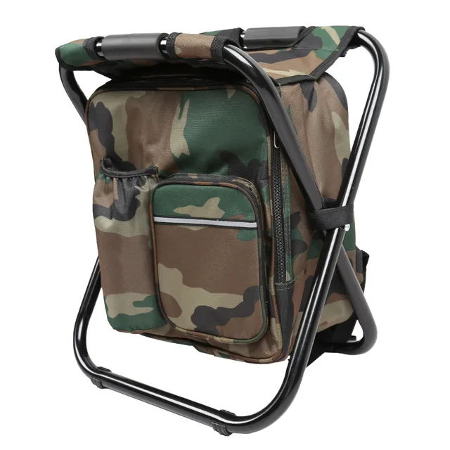 

Portable Folding Fishing Chair With Ice Pack Insulation Bag Chairs Fishing Picnic Camping Travel Fishing Stool Fresh-keeping
