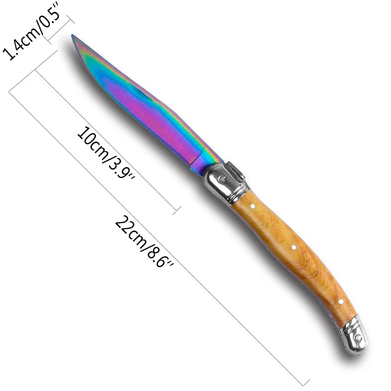 Stainless Steel Folding Knife Colorful Titanium Household Knife Fruit Knife Outdoor Tool Knife Gift Knife Kitchen Tool (6)