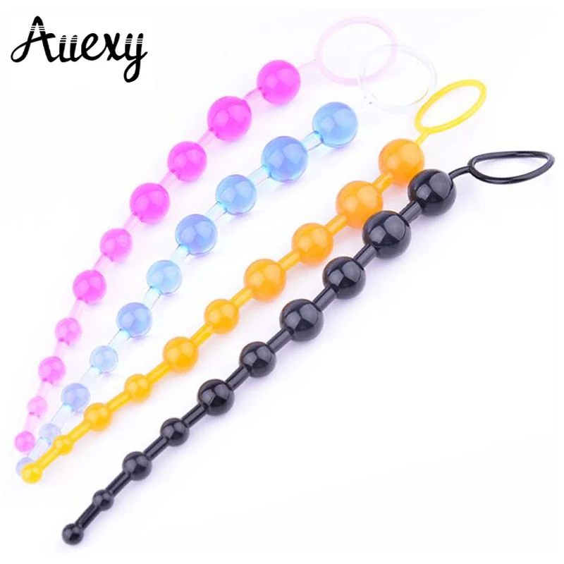 AUEXY-Sexo-10-Beads-Tapon-Anal-Bead-Silicone-Butt-Plugs-Ball-Buttplug-Dilatator-Long-Analplug-Sex