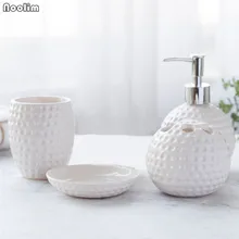 NOOLIM смайлик серии из четырех частей керамический набор для ванной комнаты туалетные принадлежности держатель зубной щетки аксессуары для ванной комнаты принадлежности для ванной комнаты