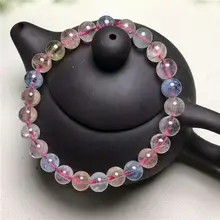 Чистый натуральный камень Моргана Драгоценные Камни Круглые бусины браслет 7,8-7 мм(cx