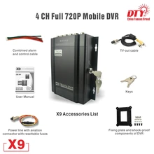 AHD 720 P 4CH клиентское программное обеспечение видеомагнитофон MDVR мобильный видеорегистратор X9