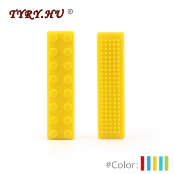 

TYRY.HU 1pc Baby Teethers Food Grade Silicone Teether Baby Teething Toys BPA Free Building Blocks Chewable Oral Care Silicone