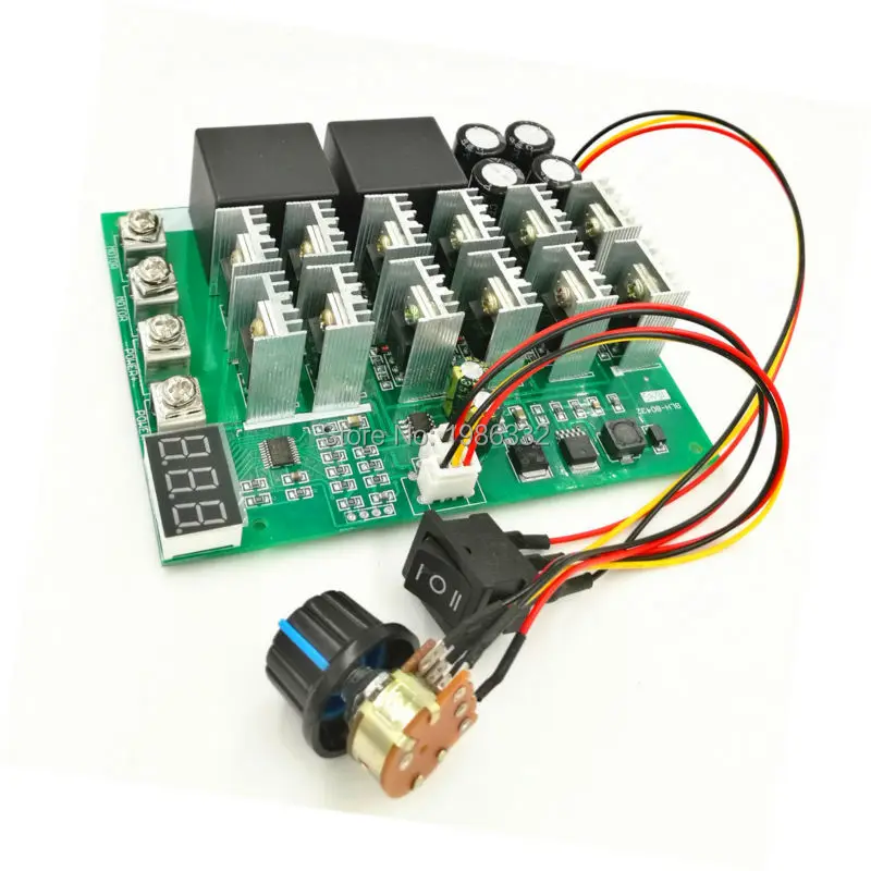 

WS16 DC 10-55V 12V 24V 36V 48V 55V 100A Motor Speed Controller PWM HHO RC Reverse Control Switch With LED Display
