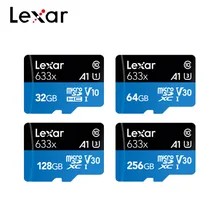 Оригинальная карта памяти Lexar 633x, высокая скорость, 95 м/с, 32 ГБ, SDXC, класс 10, карта Micro SD, 64 ГБ, 128 ГБ, 256 ГБ, U3, UHS-I, V30, TF, Microsd