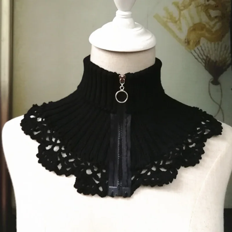 Hand stitched crocheted bamboo charcoal half high knitted