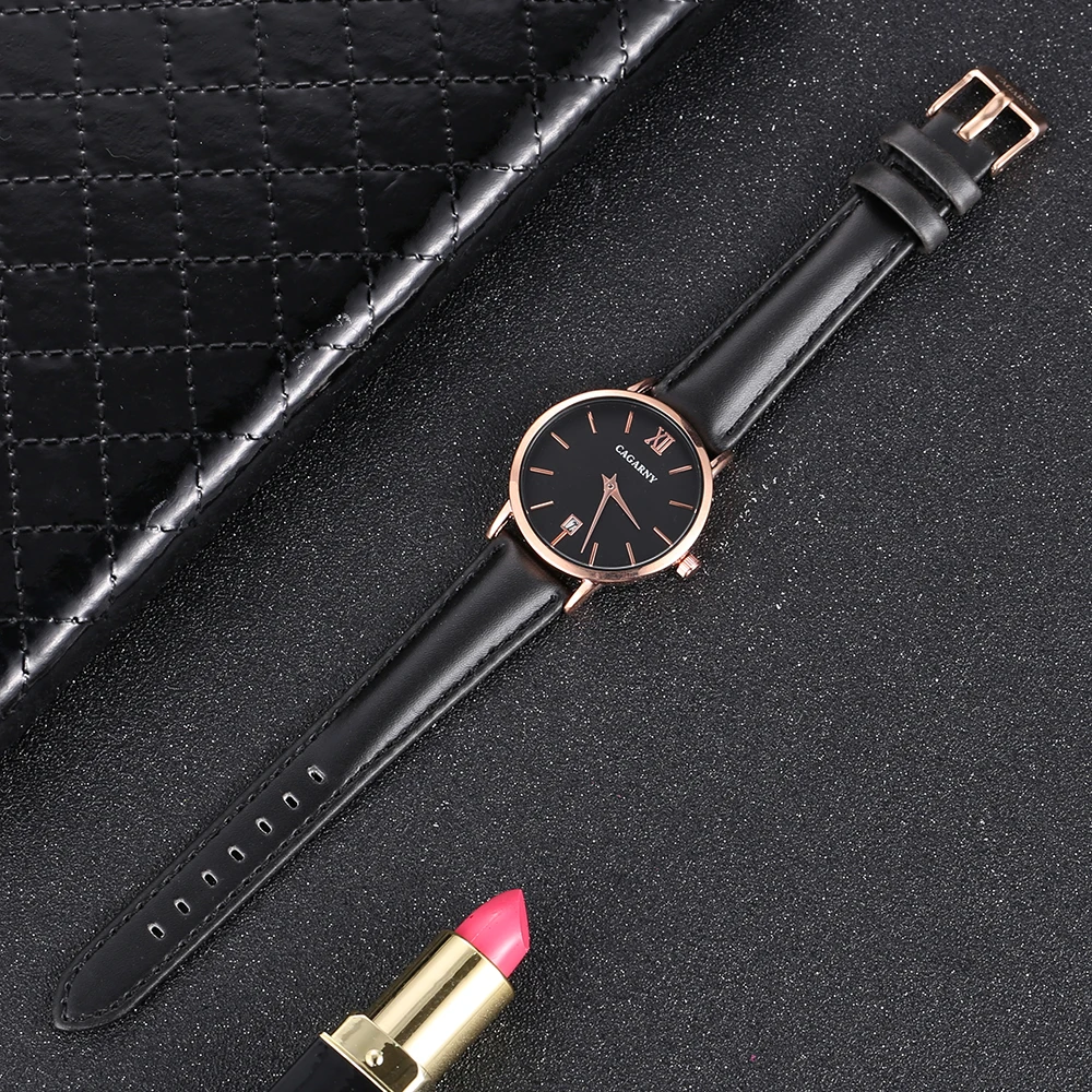 Cagarny Women Watches Luxury Brand Leather belt Ladies Quartz Women Watches 2018 Sport Relogio Feminino Rose Gold Montre Femme Wrist Watch high quality (5)
