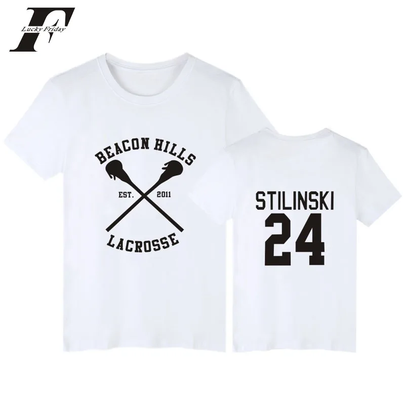 Рождество летние Маяк Хиллз Stilinski 24 хип-хоп фитнес футболки для мужчин/женщин Стилински футболка волчонок хлопок футболка футболки