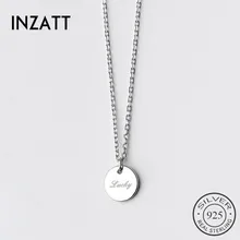 INZATT, гарантия, настоящее 925 пробы, серебро, милые, Лаки, круглые подвески, благородные, очаровательные, для женщин, хорошее ювелирное изделие для подарка