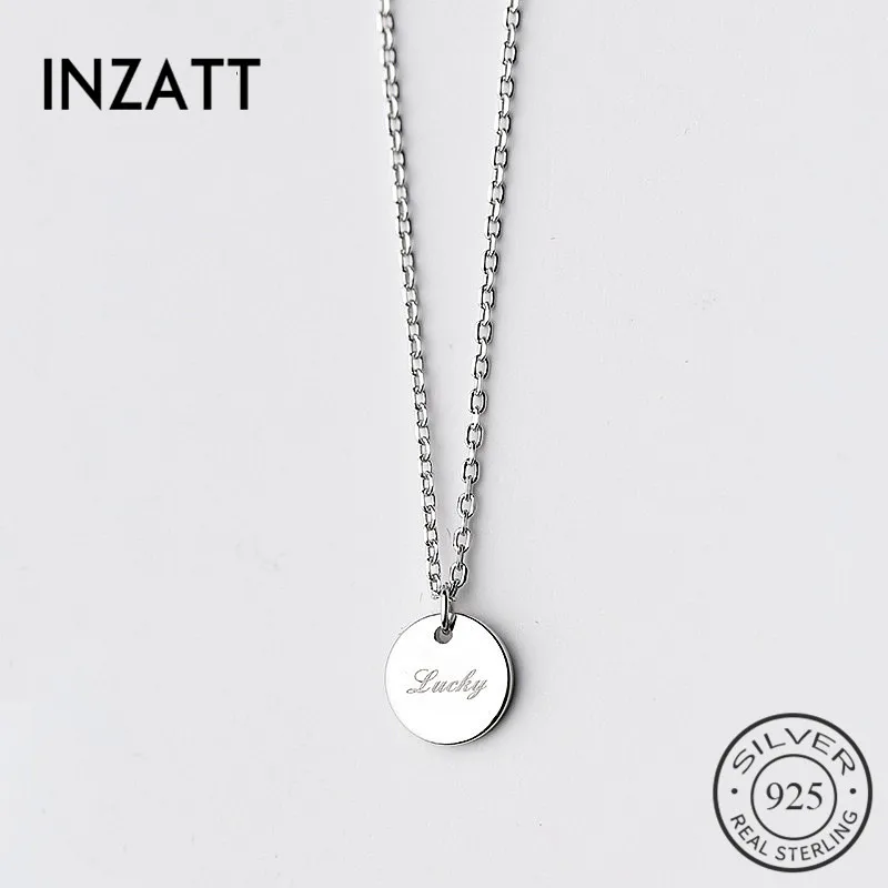 Inzatt 100 Guarantee Real 925 Sterling Silver Cute Lucky Round Pendant Necklaces Noble Charming Women Fine Jewelry For Gift huismerk kopen in de aanbieding Inzatt 100 Guarantee Real 925 Sterling Silver Cute Lucky Round Pendant Necklaces Noble Charming Women Fine Jewelry For Gift huismerk kopen in de aanbieding