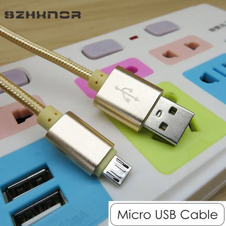 Нейлоновый микро USB 2А Φ для BQ Aquaris V VS Plus U / U2 Lite /U M 2017 A4.5 M5.5 M5 M4.5|Кабели мобильных