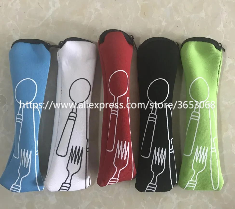 reusable eco friendly Neoprene knife pouch, Soft fork pouch, Neoprene