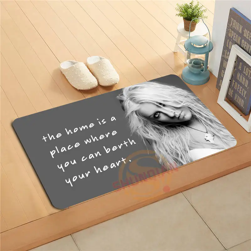 P J Q119 Custom Christina Aguilera Doormat Home Decor Door Mat Floor Mat Bath Mats Foot Pad