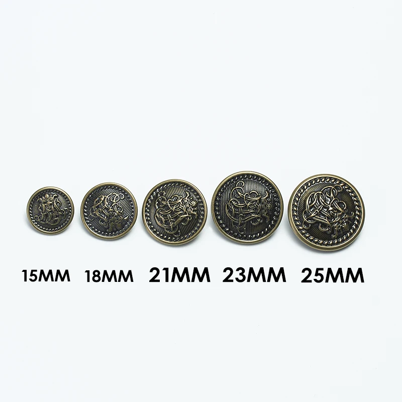 100 компл./лот DIY классический костюм пальто кнопка для одежды Швейные аксессуары старинная Бронза Серебро цветной узор резные
