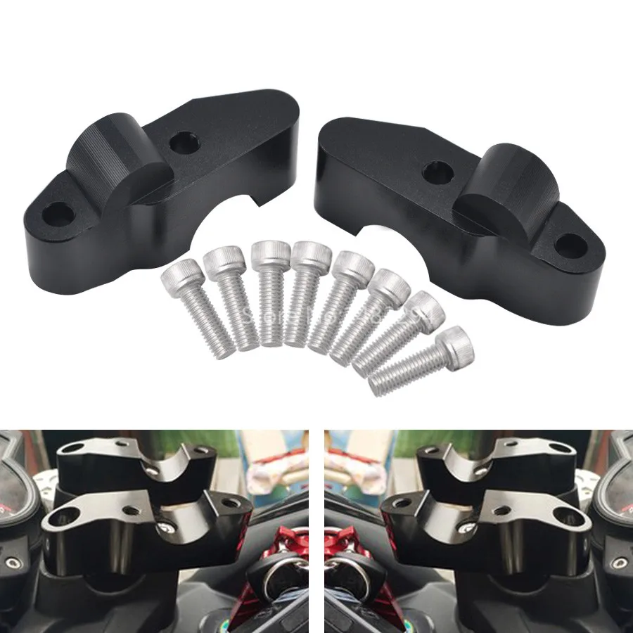 Новый руль мотоцикла Riser & Clamp Kit Upgrade control глянцевый черный подходит для Benelli BJ600 BJ600GS BN600 TNT600 BN600