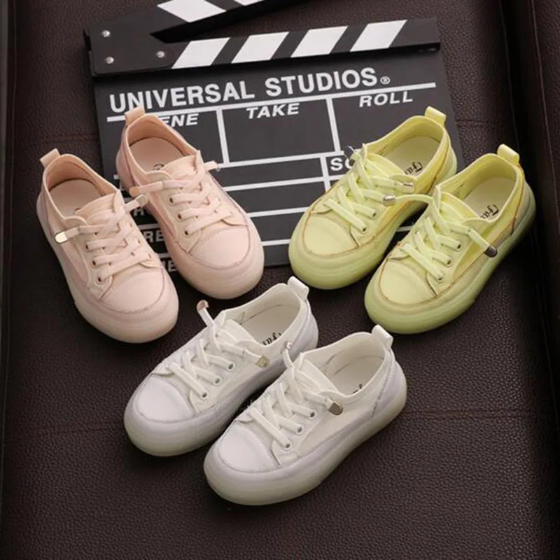 

Children Spring Autumn Non-slip Outdoors Casual PU Leather Candy Solid Color Shoes,Cross-tied Breathable Comfortable Low Help
