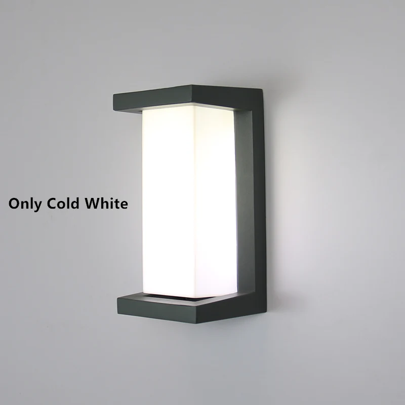 Наружный настенный светильник с управлением Ip65 Водонепроницаемый Ландшафтный наружный светодиодный светильник для крыльца с затемнением наружный светильник Настенный светильник OREAB - Испускаемый цвет: Only Cold white