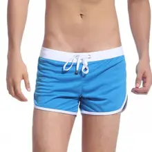 Новая мужская сексуальная индивидуальная Мода с низкой талией быстросохнущая подтяжка бедра мужские шорты кэжуал стринги Боксеры шорты со стрелками