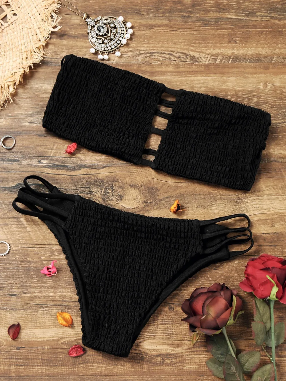 

Sexy Pleated Bikinis 2019 mujer Women Swimsuit Swimwear Women Female Brazilian Bikini Set Beach Wear Hollow Out Bathing Suit