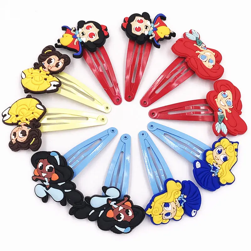

10PCS Princess Hair wear Cartoon Hairpins Girls Hair accessories Barrette Hair Clips Hairpins Anime make up hair ponytail holder