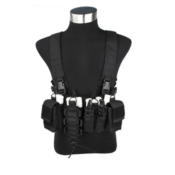 

2016 Black D3-CR 556 Light Tactical Chest Rig Genuine 500D Cordura BK Chest Carrier Pure Color tactical Chest rig antiglare