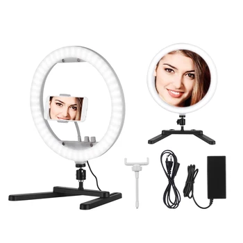 

13 Inch Selfie Desktop LED Ring Light lamp for iPhone X/Xs/XR/8 Samsung huawei xiaomi with Phone Holder Lighting Kit for YouTube
