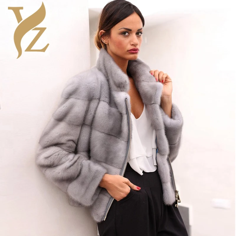 Glissière Pour Avec Stand Pelt Vestes De Vison Femmes À Chaud Montant Manteau Luxueux Collar Mode Col Collar Veste Fourrure Imporeted Complet suit Manteaux Et Fermeture y6Ygbf7