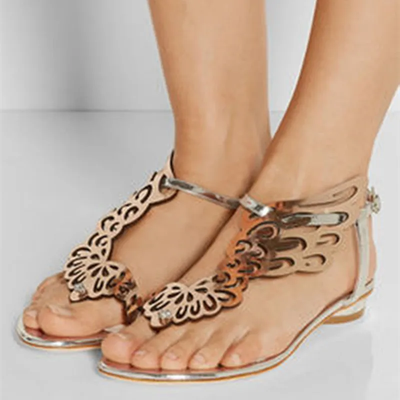 

Summer Shoes Woman Fashion Mixed Color Bling Rhinestone Ankle Strap Platform Sandals Flats Shoes Woman Size 34-42 Sandale Femme