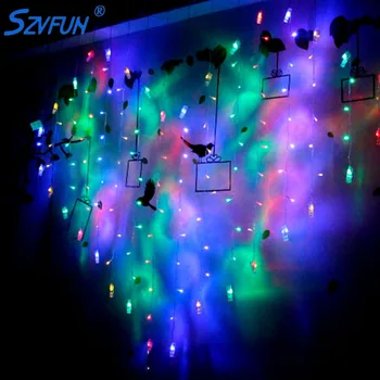 

2x1.5m Heart Christmas Garland Led String Lights Photo Clip Flasher 220V Guirlande Lumineuse Wedding Decoration Wholesale x50pcs