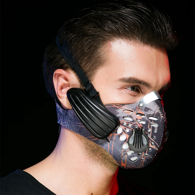 Wireless Rechargeable Smart BT4.0 Headphone Mask Haze Dust Resistant Music Bone Conduction Headphone Anti-pollution Sports Mask