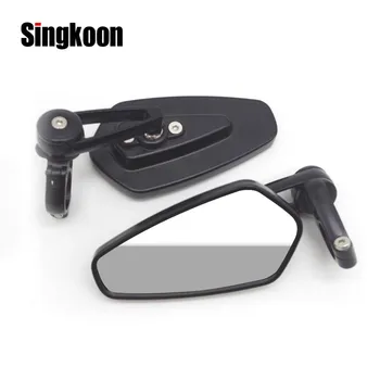 

7/8" Universal Motorcycle Rear View Mirror Black Handle Bar End Side RearView Mirrors FOR Ducati 899 959 1098 1100 1198 1199