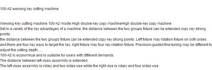 Высокое качество WENXING 100-A2 машина для резки ключей мульти funtion машина для копирования ключей 120w