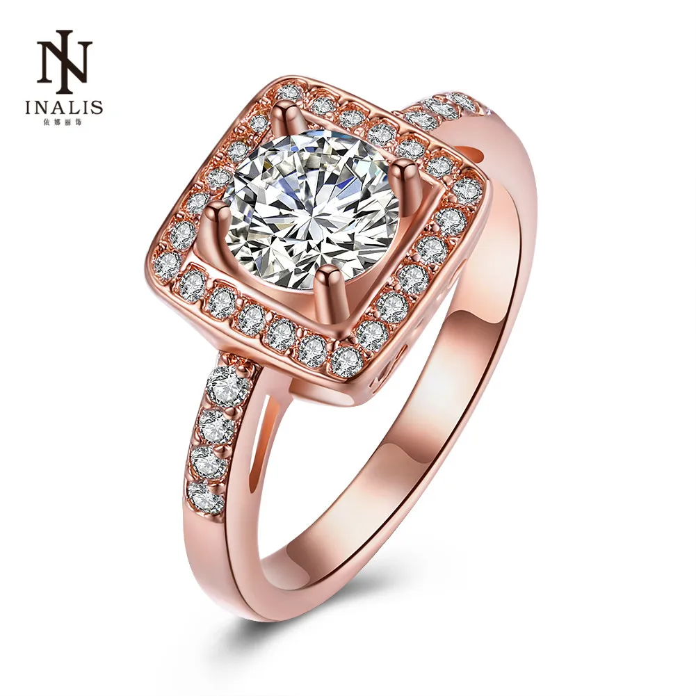 aliexpresscom buy inalis fashion trend square wedding rings rose gold color inlaid zircon small flat rings for women jewelry from reliable ring rose gold - Square Wedding Rings aliexpresscom buy inalis fashion trend square wedding rings rose gold color inlaid zircon small flat rings for women jewelry from reliable ring rose gold - Square Wedding Rings