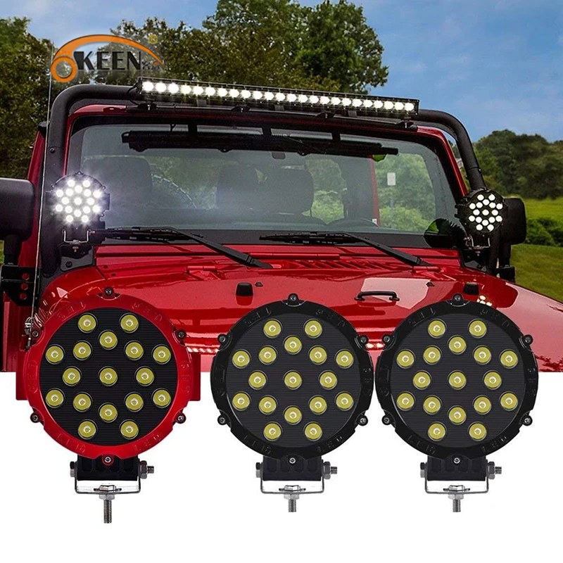 Annisking 10x15w Flood Beam 60 Degree LED Work Light Fog Light Jeep SUV ATV Off-road Truck
