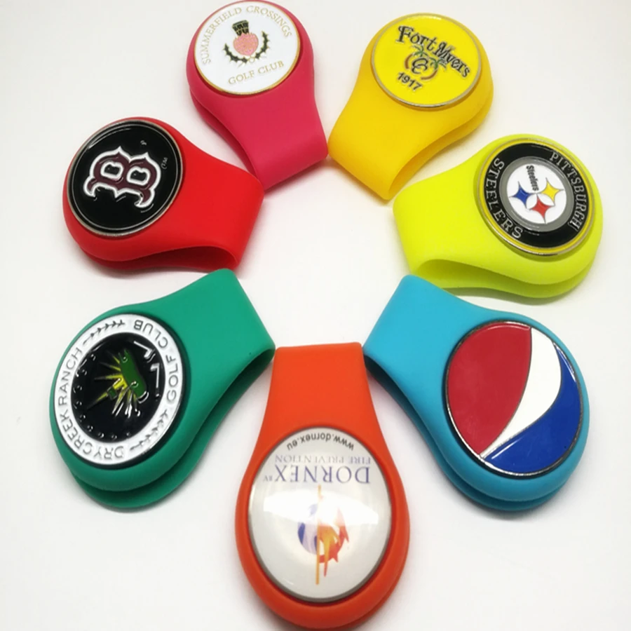 

Silicone golf hat clip with 2 magnets