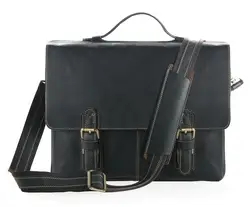 Август Новый стиль Пояса из натуральной кожи модные черные Портфели сумки Сумка Кроссбоди мешок Для мужчин сумка для Бизнес 7090a