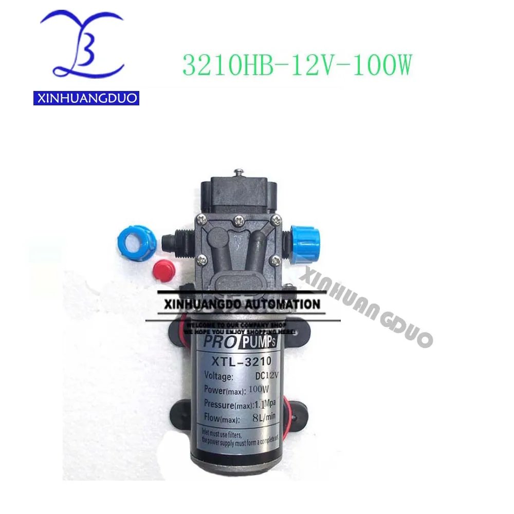 

DC 100W 12V/24V volt electric water pump 8L/min return valve type Diaphragm high pressure small electric water pump HB3210
