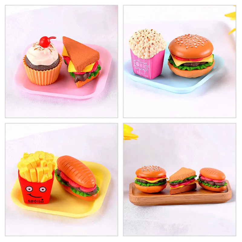 

Resin Miniature Hamburger Mini Sushi Exquisite Emulation Fairy Garden Figurine for Props 6pcs/Set Home Decoration Toy