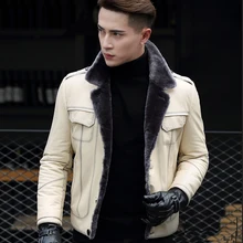 Новые Брендовые мужские Куртки из натуральной овечьей кожи с подкладкой из натуральной шерсти, мотоциклетные куртки белого и черного цвета, большие размеры XXXXL 3XL