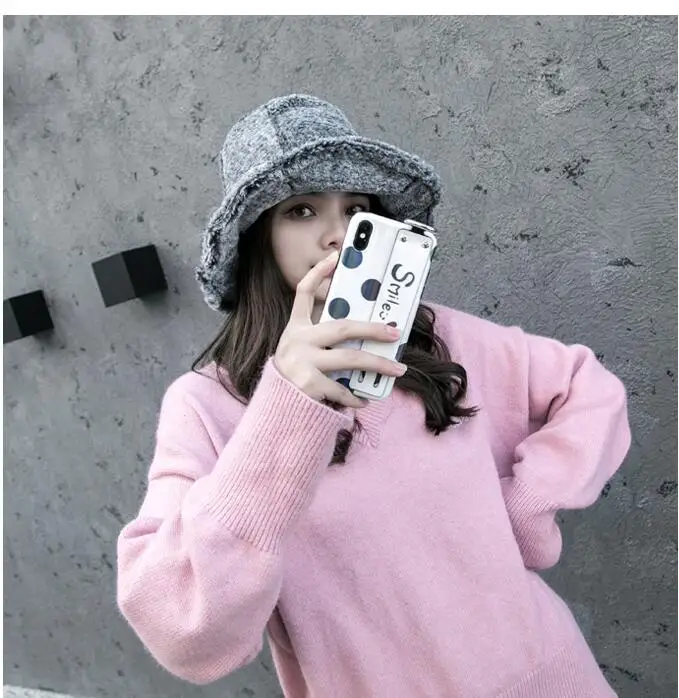 Утепленная Рыбацкая шляпа для девочек; сезон осень-зима; женская теплая однотонная Кепка с покрывалом в японском стиле; милая Корейская женская кепка в стиле ретро; s H7277