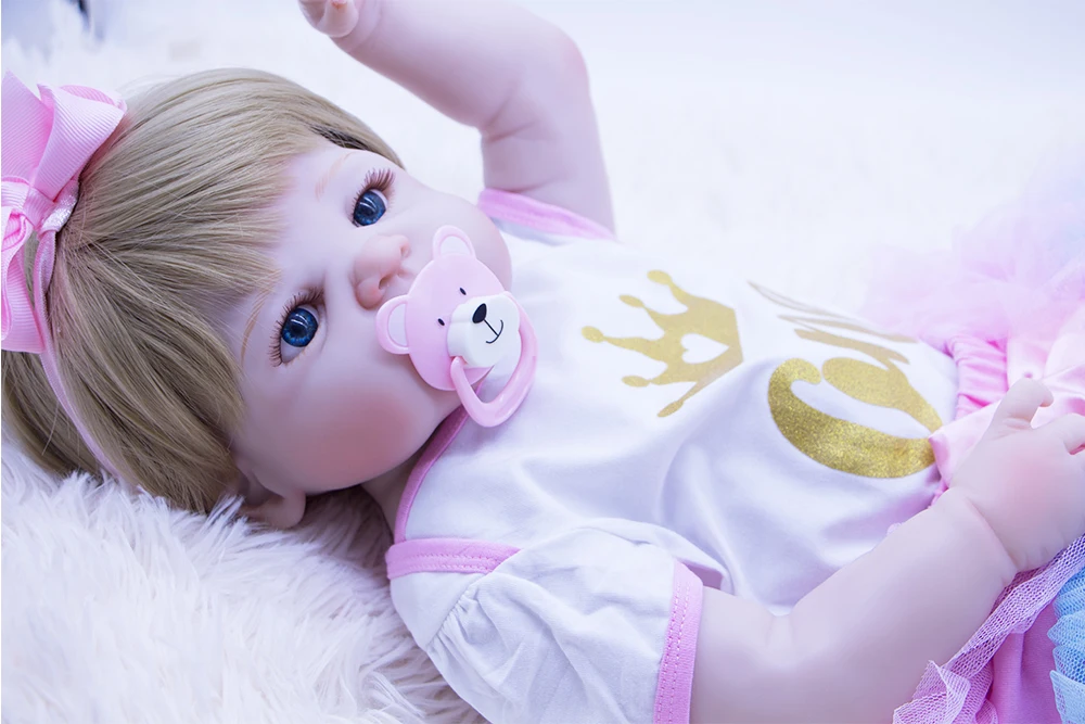 22 ''dollmai Bebe реальное возрождение куклы 100% силиконовые виниловые Возрожденные