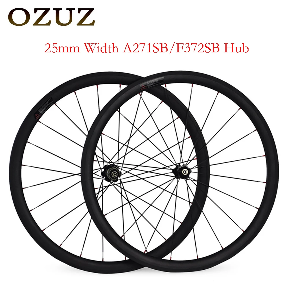 

OZUZ 38 mm 50 mm Carbon Wheels 25 mm Wide Clincher Powerway R13 Hubs / Novatec A271SB 3K 700c Glossy Matte Bicycle Wheel