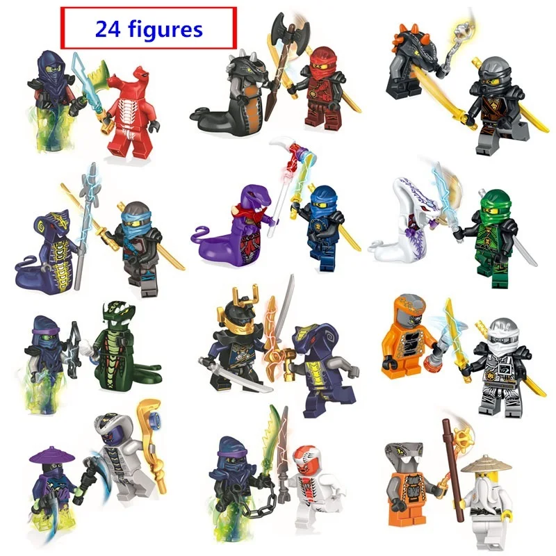 

Ninjago figures Ninja Kai Jay Zane Cole Lloyd Carmadon with weapons Compatible With Lego Building Blocks Toys Gift Free Shipping