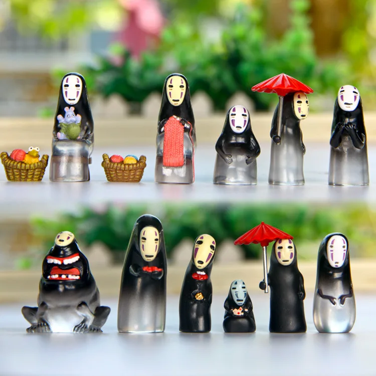 

Hot ! NEW 2cm-5cm mini Hayao Miyazaki Spirited Away No Face action figure toy Christmas gift
