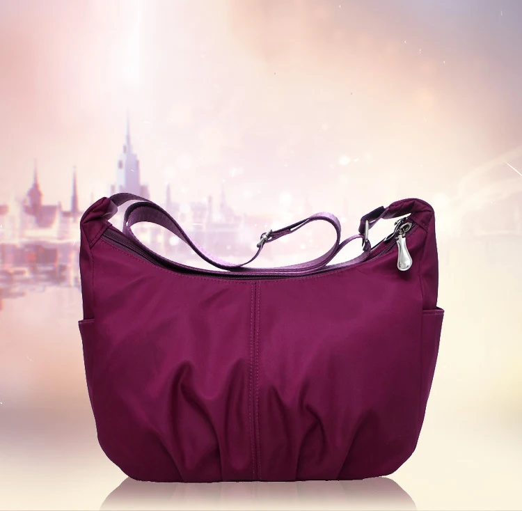 Повседневная Дизайнерская Женская нейлоновая сумка-мессенджер сумка на плечо Большая вместительная сумка через плечо на молнии водонепроницаемая сумка