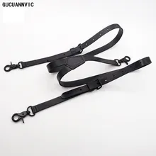 Высококачественный черный крюк ретро-моды бретель Cam Men Strap Женские кожаные подтяжки джинсы женские Модный дикий ремень женский портупея