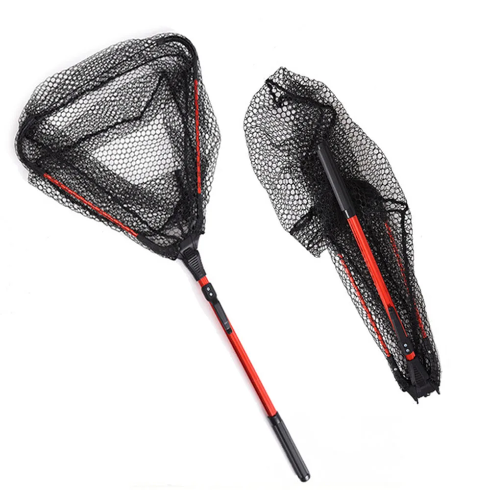 

Aluminum Alloy 80cm Retractable Fishing Net Telescoping Foldable Landing Net Pole Folding Landing Net For Fly Fishing