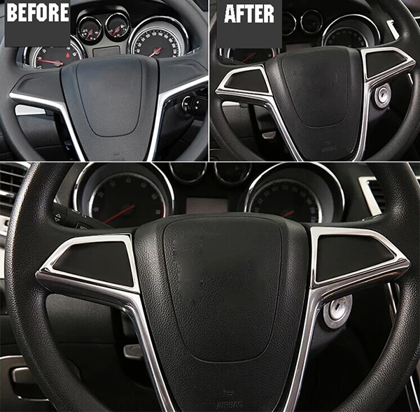 FIT FOR OPEL VAUXHALL MOKKA BUICK ENCORE CHROME STEERING WHEEL PANEL