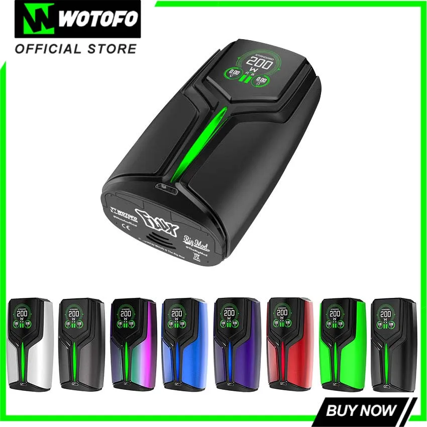 

Flux Box Mod 200w Vape Vaporizer Color Screen Temp Control 510 Thread Vape Tank Atomizer E-cigarette Mod fit Flux KIT